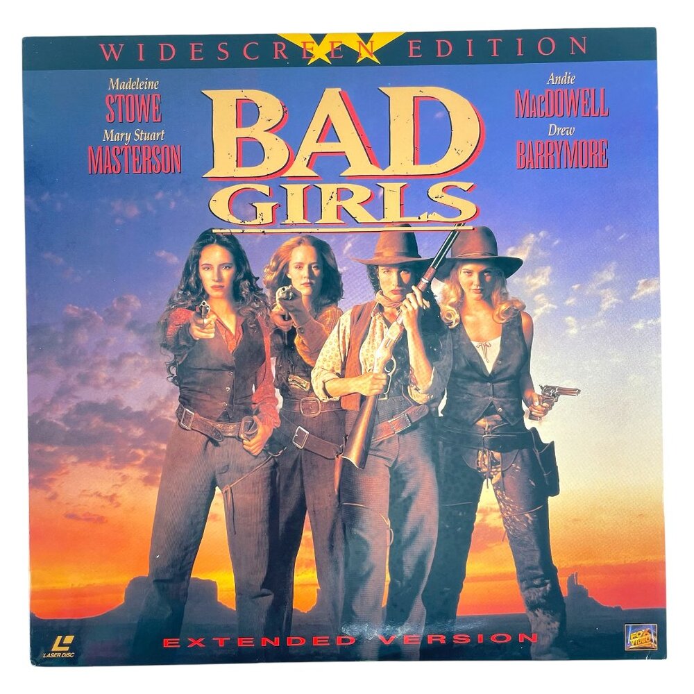 Fox Home Video Laserdisc LD Bad Girls Rare Collectible Western Drew Barrymore